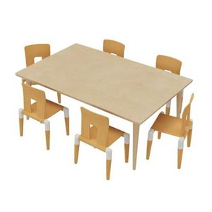 d haba table & chairs w / plastic glides