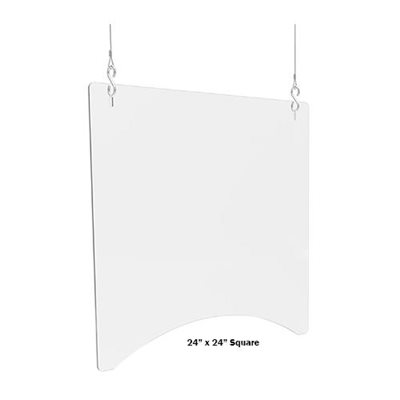 "d hanging saftey barrier polycarbonate 24"" square"